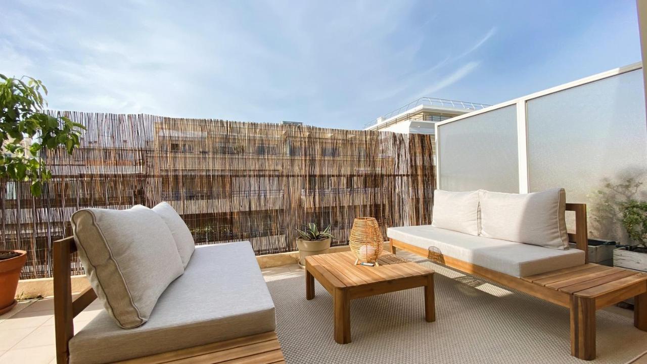 T2 Bricka La Terrasse De La Plage, Moderne, Equipe, Lumineux Antibes Buitenkant foto