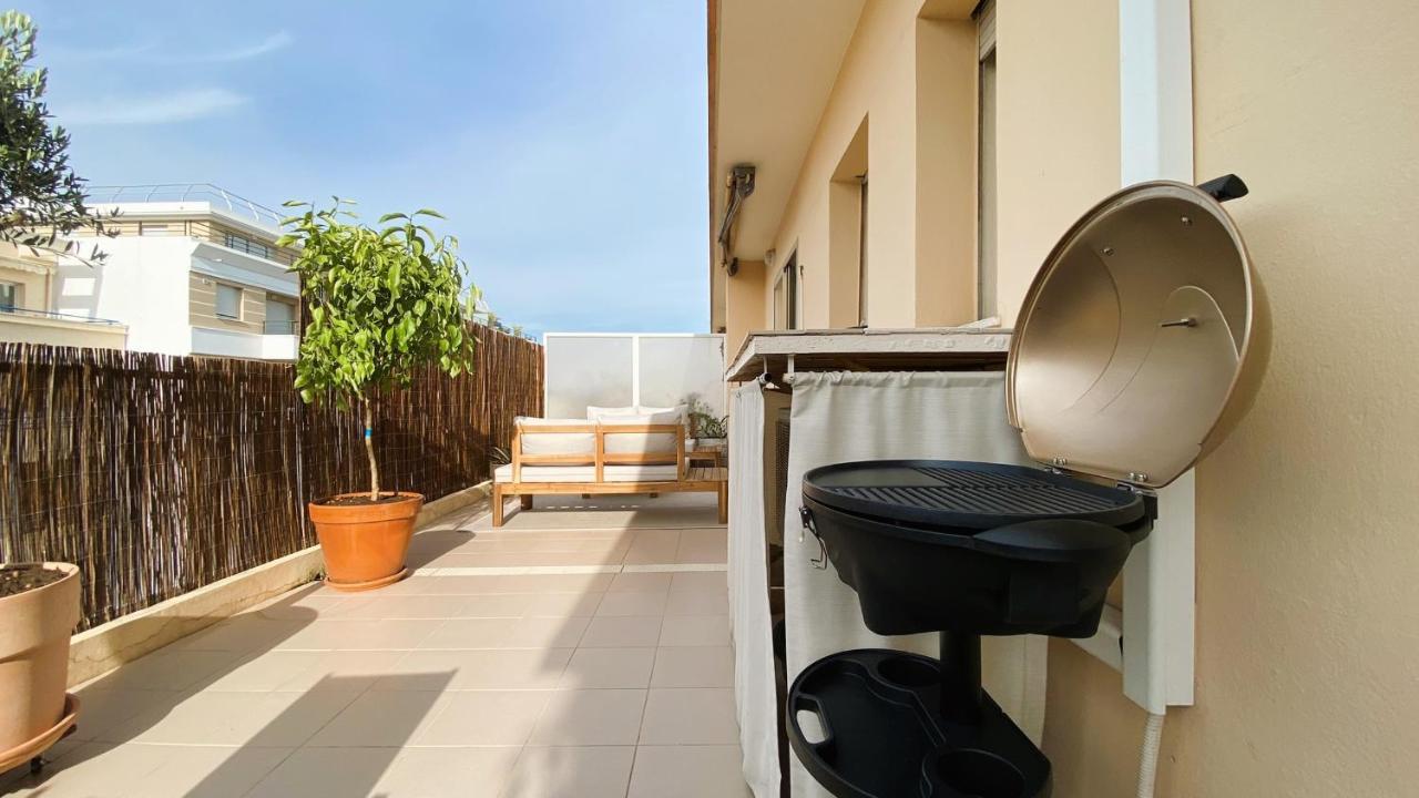 T2 Bricka La Terrasse De La Plage, Moderne, Equipe, Lumineux Antibes Buitenkant foto
